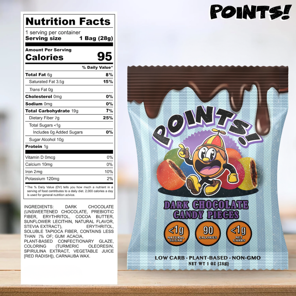 Low Glycemic Peanut + Dark Chocolate Candies