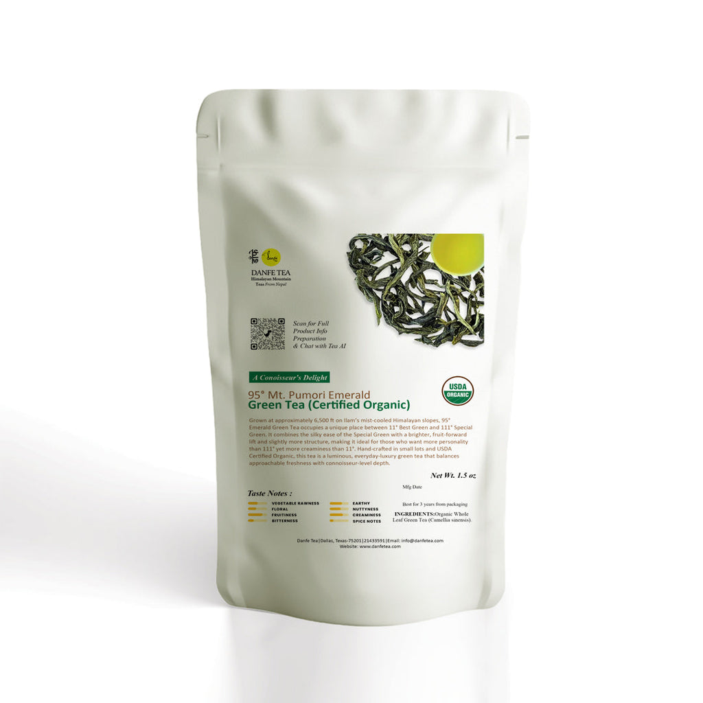 95° Mt. Pumori Emerald Green Tea – USDA Certified Organic